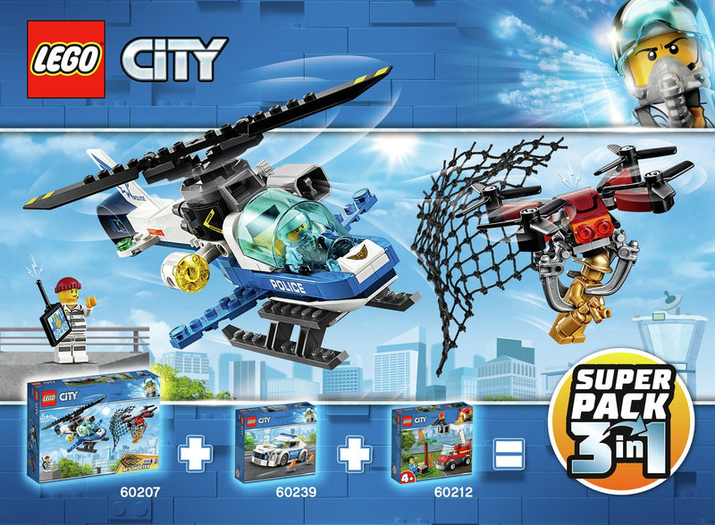 LEGO Town City Bundle Pack, Super Pack 3 in 1 (Set 60207, 60212, and 60239) (66619-1)
