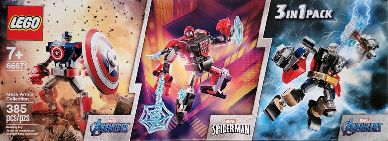 LEGO Super Heroes Super Heroes Bundle Pack, Avengers and Spider-Man, 3 in 1 Pack (Sets 76168, 76169, and 76171) - Mech Armor Collection (66671-1)