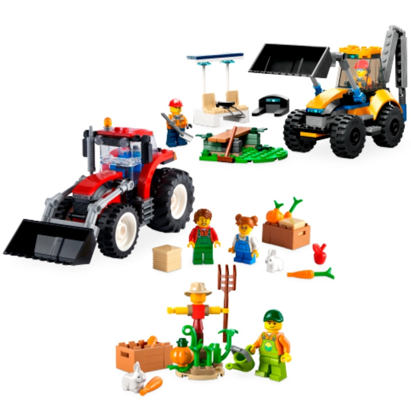 LEGO Town City Bundle Pack, 2 in 1 Combo Pack with Bonus Pack (Sets 30590, 60287, and 60385) - Big Wheel Gift Set (66772-1)