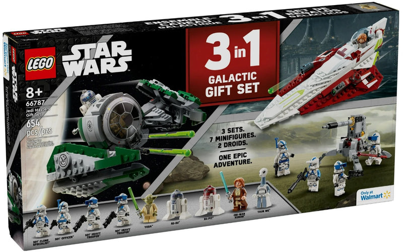 LEGO Star Wars Star Wars Bundle Pack, 3 in 1 Galactic Gift Set (Sets 75333, 75345, and 75360) - Jedi Masters Gift Set (66787-1)