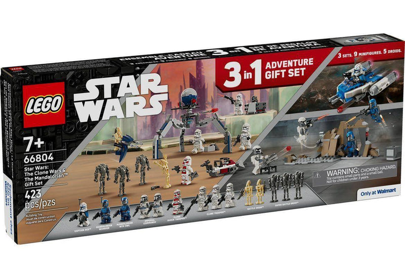 LEGO Star Wars Star Wars Bundle Pack, 3 in 1 Adventure Gift Set (Sets 75372, 75373, and 75391) - Star Wars: The Clone Wars & The Mandalorian Gift Set (66804-1)