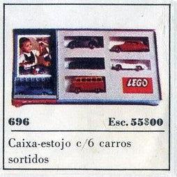 LEGO Classic 1:87 6 Passenger Cars (696-2)