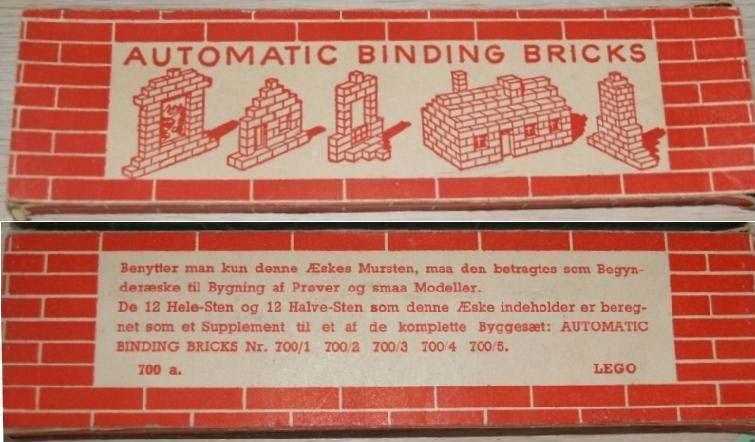 LEGO Classic Automatic Binding Bricks Small Brick Set (Lego Mursten) (700.A-1)