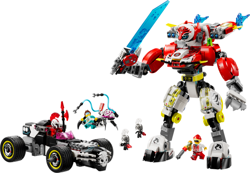 LEGO DREAMZzz Cooper's Tiger Mech & Zero's Hot Rod Car (71497-1)