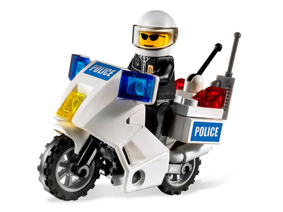 LEGO Town Police Motorcycle - Blue Sticker Version (7235-2)