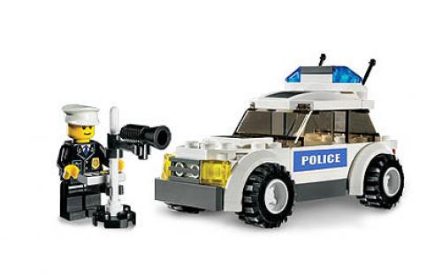 LEGO Town Police Car - Blue Sticker Version (7236-2)