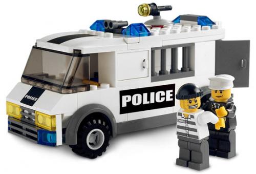 LEGO Town Prisoner Transport - Black/Green Sticker Version (7245-1)