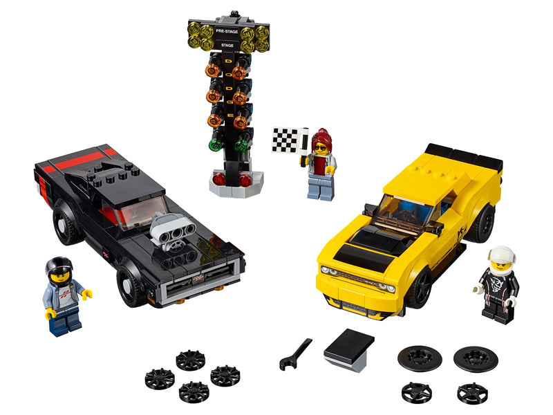 LEGO SPEED CHAMPIONS 2018 Dodge Challenger SRT Demon and 1970 Dodge Charger R/T (75893-1)