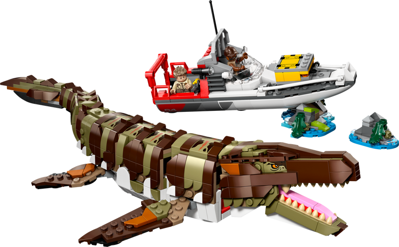 LEGO Jurassic World Brick-Built Mosasaurus Boat Mission (76974-1)