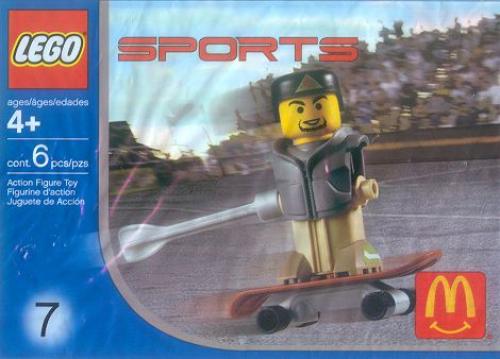 LEGO Sports McDonald's Sports Set Number 7 - Dark Bluish Gray Vest Skateboarder polybag (7921-1)