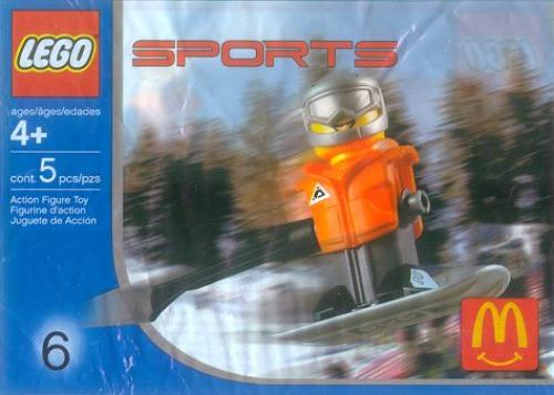 LEGO Sports McDonald's Sports Set Number 6 - Orange Vest Snowboarder polybag (7922-1)