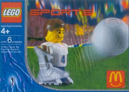 LEGO Sports McDonald's Sports Set Number 1 - White Soccer Player #4 polybag (7923-1)