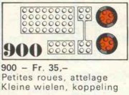 LEGO Classic 4 Small Wheels with Accessories (900-2)