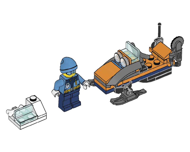 LEGO Town Arctic Explorer with Snowmobile foil pack (951810-1)