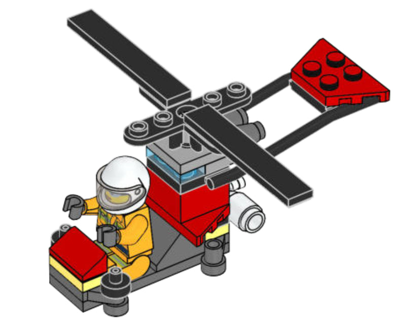 LEGO Town Firefighter Woman with Helicopter foil pack (951905-1)