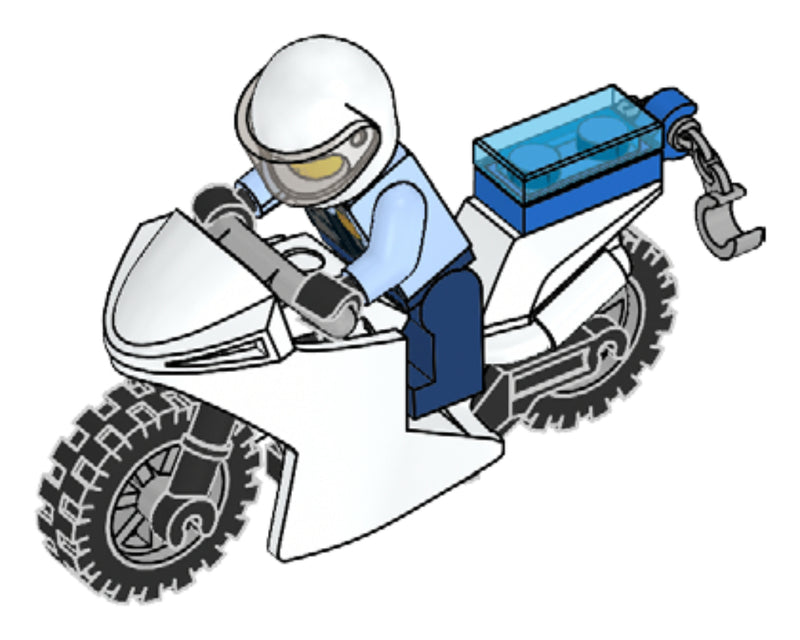 LEGO Town Policeman and Motorcycle foil pack #2 (952001-1)