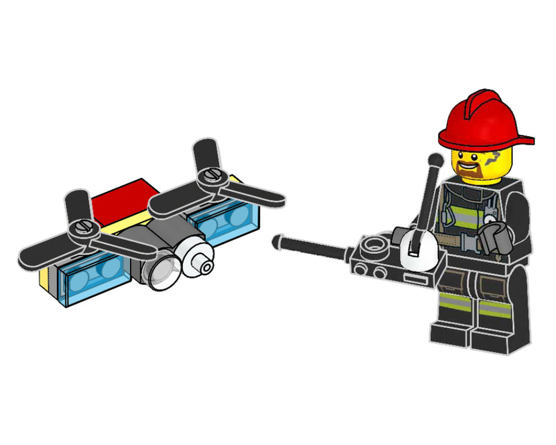 LEGO Town Fireman with Drone foil pack (952002-1)