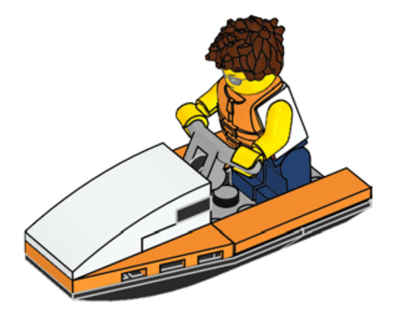 LEGO Town Guy on Water Scooter foil pack (952008-1)