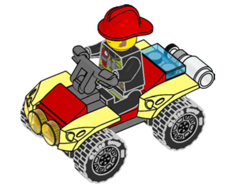 LEGO Town Clemmons Fireman with Fire Quad foil pack (952009-1)