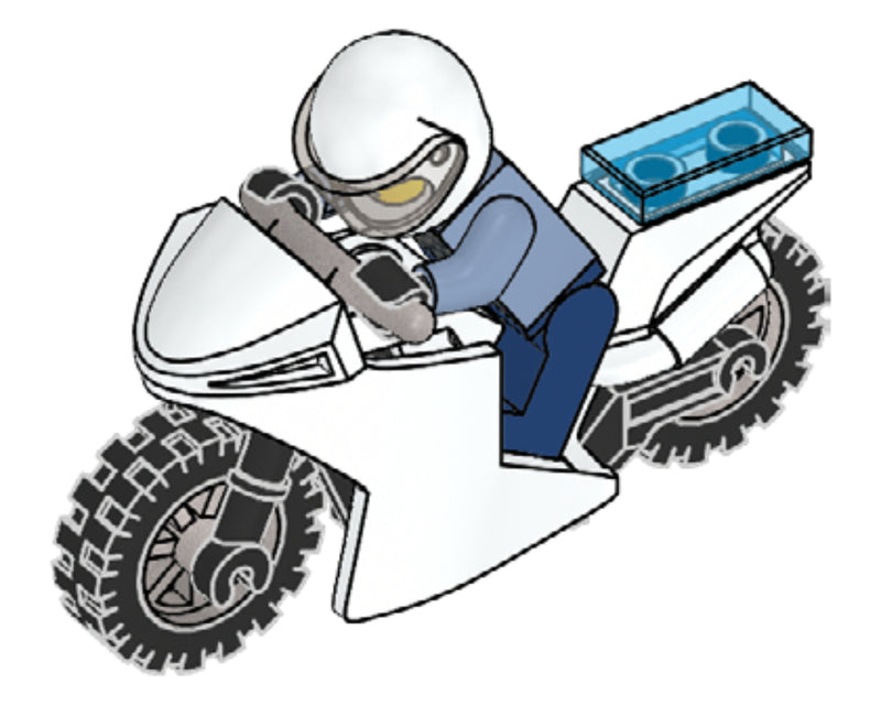 LEGO Town Policeman and Motorcycle foil pack #3 (952103-1)