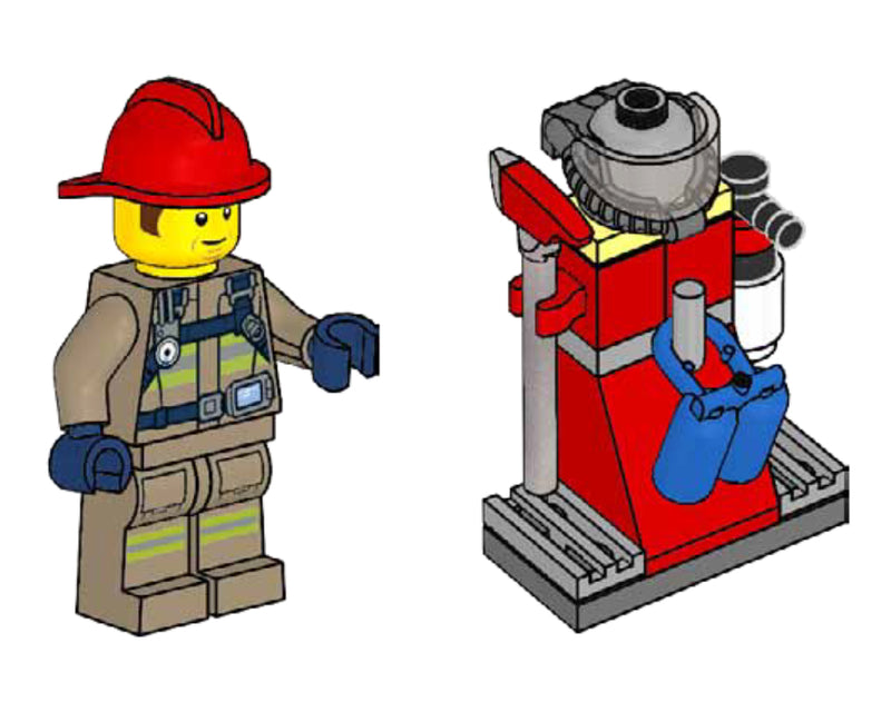 LEGO Town Bob's Fire Stand foil pack (952104-1)
