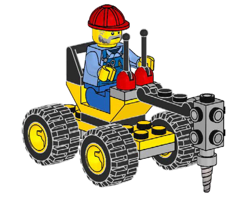 LEGO Town Workman and Auger foil pack (952202-1)