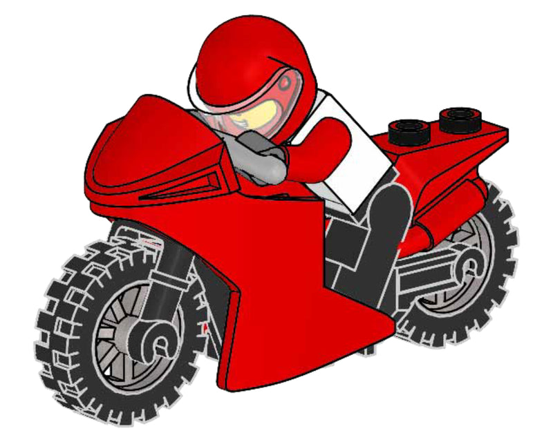 LEGO Town Motorcycle with Driver foil pack (952203-1)
