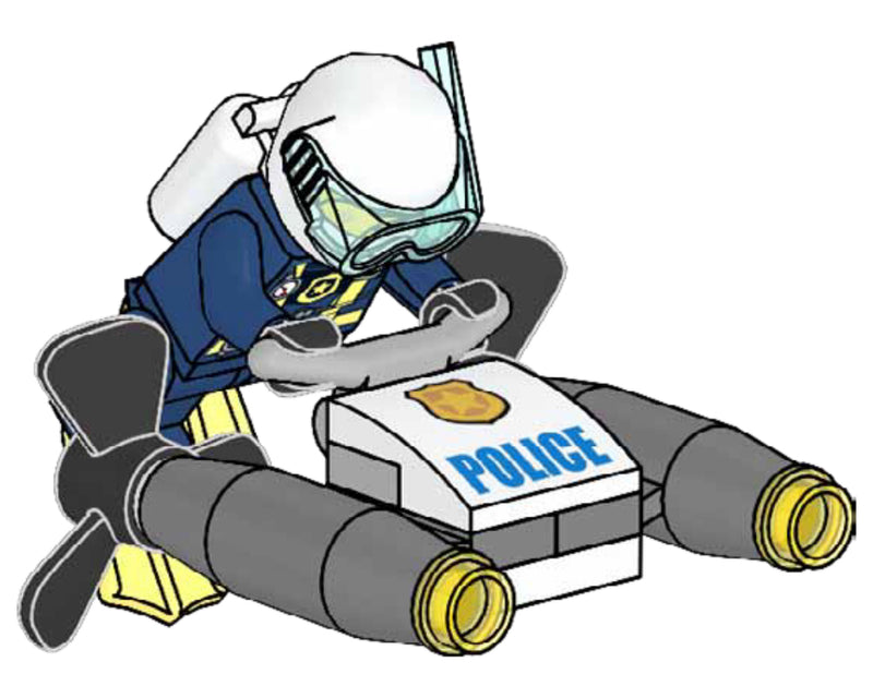 LEGO Town Police Diver with Underwater Scooter foil pack (952208-1)