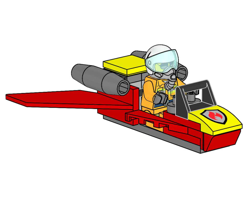 LEGO Town Firefighter Woman with Jet foil pack (952209-1)