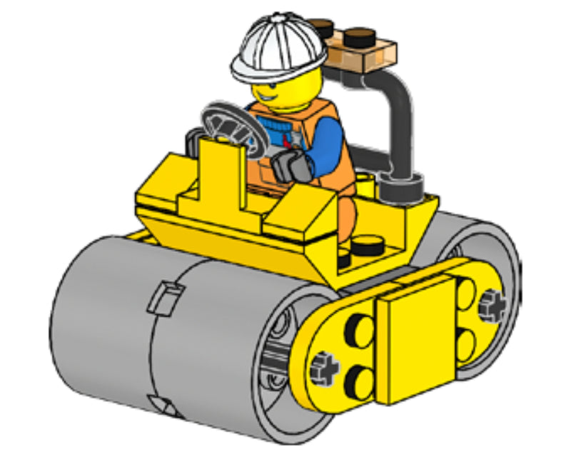 LEGO Town Worker with Road Roller foil pack (952210-1)