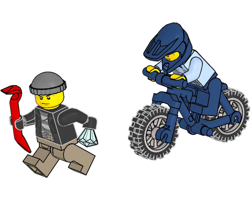 LEGO Town Policewoman with Bike and Crook foil pack (952211-1)