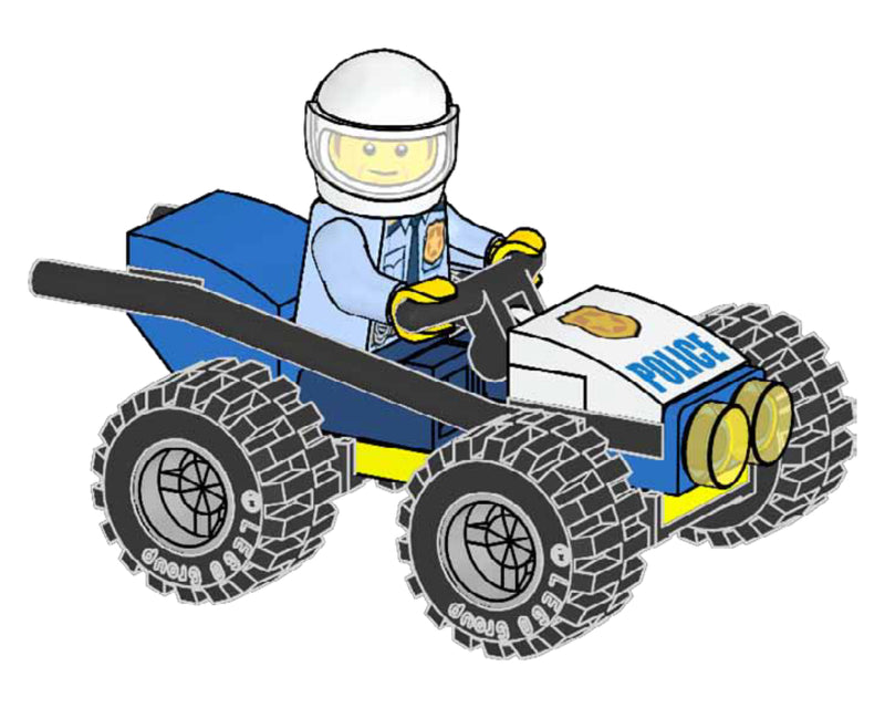 LEGO Town Police Buggy paper bag (952302-1)