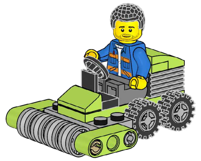 LEGO Town Farmer with Lawn Mower paper bag (952303-1)