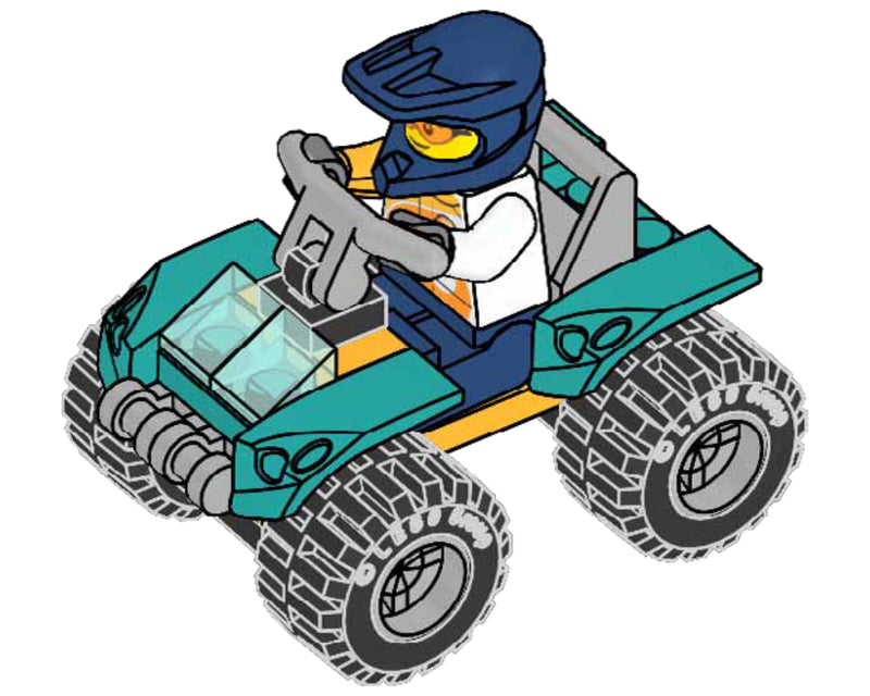 LEGO Town Stuntman with Quad paper bag (952308-1)