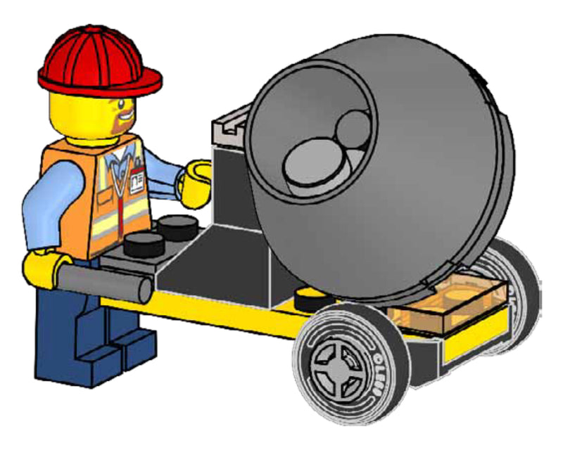 LEGO Town Builder with Cement Mixer paper bag (952403-1)