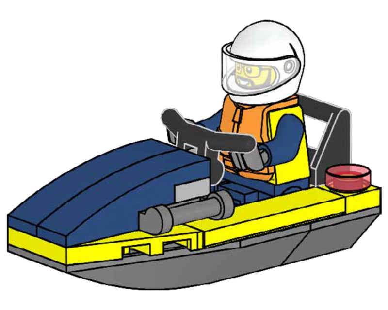 LEGO Town Police Officer with Jet Ski paper bag (952408-1)