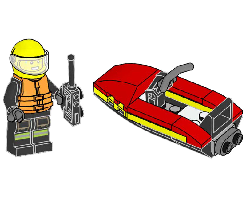 LEGO Town Rescue Mission with Jet Boat paper bag (952505-1)