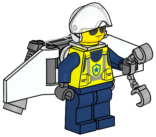 LEGO Town Police Officer with Jet Pack paper bag (952507-1)