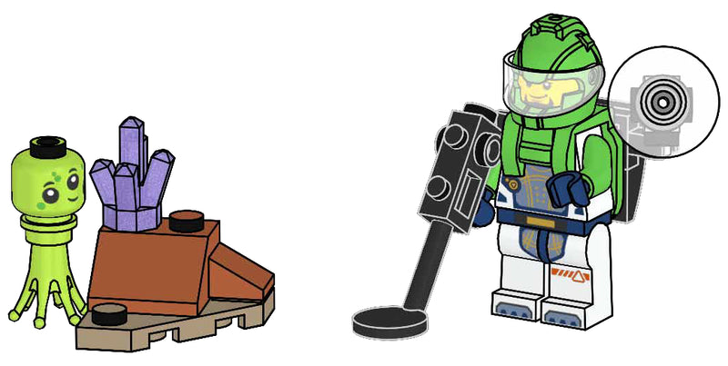 LEGO Town Astronaut with Alien and Crystal paper bag (952511-1)