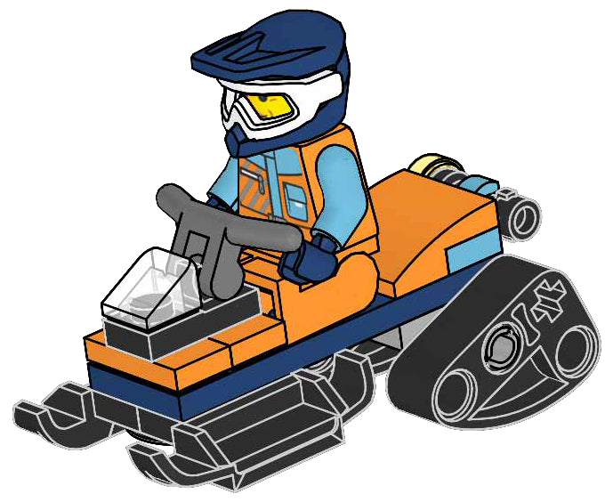 LEGO Town Arctic Explorer with Snowmobile paper bag (952512-1)