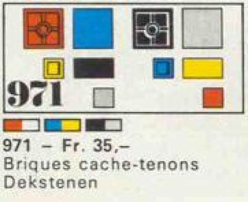 LEGO Classic 52 flat tile bricks (971-1)