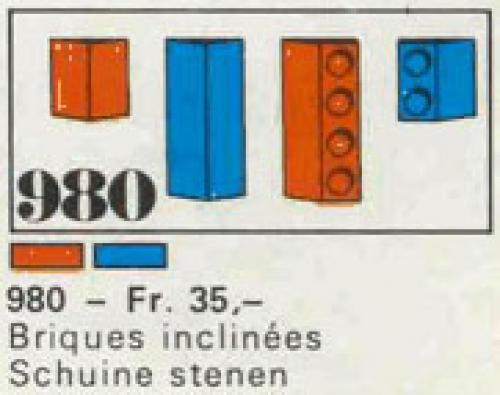 LEGO Classic 23 sloping bricks, including roof peak bricks, Blue (980-2)