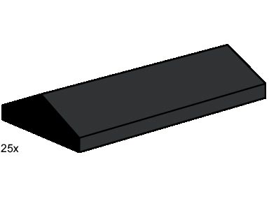 LEGO Bulk Bricks 2 x 4 Ridge Roof Tile Low Sloped Black (B004-1)