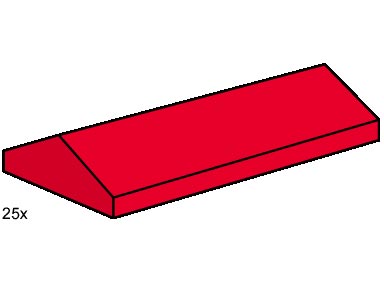 LEGO Bulk Bricks 2 x 4 Ridge Roof Tile Low Sloped Red (B005-1)